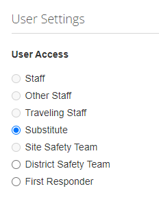 Sub Access Level